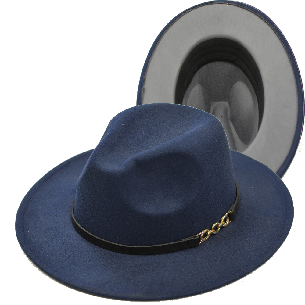 1799 Navy and Grey Bottom Fedora